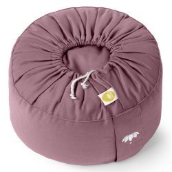 Meditationspude 20 cm, kologisk - Aubergine