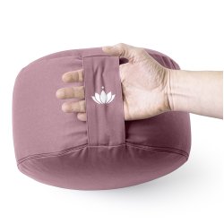Meditationspude 20 cm, kologisk - Aubergine