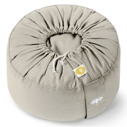 Meditationspude 20 cm, kologisk - Light Taupe