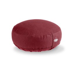 Meditationspude 10 cm, �kologisk  - Bordeaux