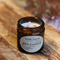 kologisk Soya Lys med krystaller, 60 ml - Relaxing Duft