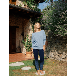 RIVO yoga blus, Blue melange