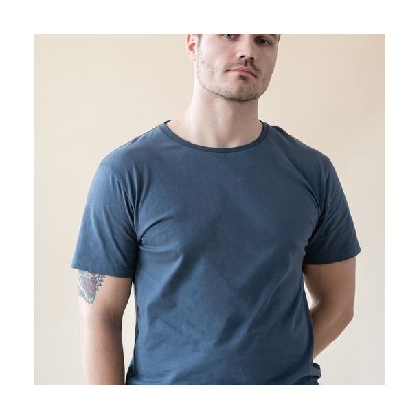 Yogamii SHIVA herre yoga T-shirt, kologisk - Dusty Blue