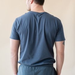 Yogamii SHIVA herre yoga T-shirt, kologisk - Dusty Blue