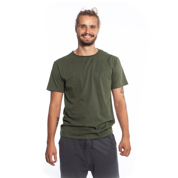 Yogamii SHIVA Yoga T-shirt fr mn, ekologisk - Dark Olive