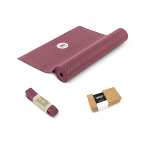 Yogaudstyr lille startpakke - Aubergine