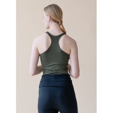 Yogamii ANJALI yoga top, �kologisk - Dark Olive
