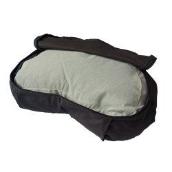 Samarali Meditationspude halvmne 12 cm, kologisk - Ivory