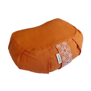 Samarali Meditationspude halvmne 12 cm, kologisk - Orange