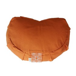 Samarali Meditationspude halvmne 12 cm, kologisk - Orange