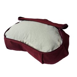 Samarali Meditationspude halvmne 12 cm, kologisk - Maroon