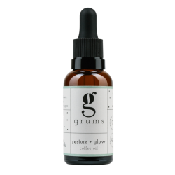 grums restore + glow coffee oil, 15 ml.