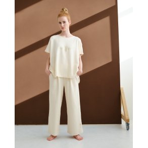 PONCHO PITANA Yoga Bluse, �kologisk - Creme