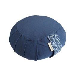 Samarali Meditationspude / Zafu 12 cm, kologisk - Denim Blue