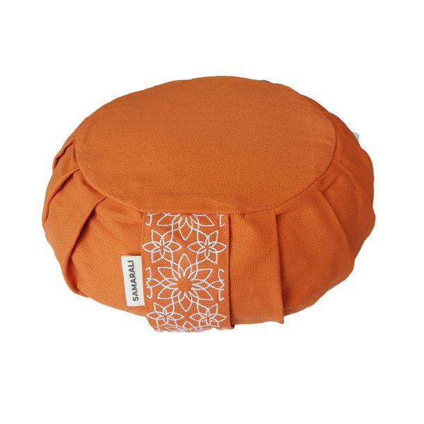 Samarali Meditationskudde / Zafu 12 cm, ekologisk -  Orange