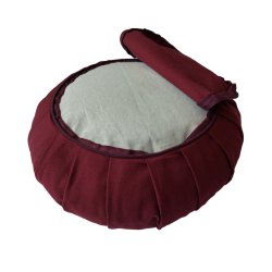 Samarali Meditationspude / Zafu 12 cm, kologisk - Maroon