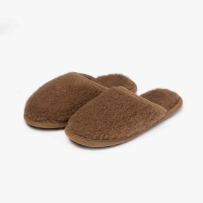 Slippers hjemmesko, uld - Camel