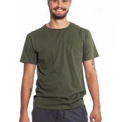 Yogamii SHIVA herre yoga T-shirt, kologisk - Dark Olive