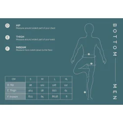 Yogamii MUDRA herre yoga shorts - Dusty Blue